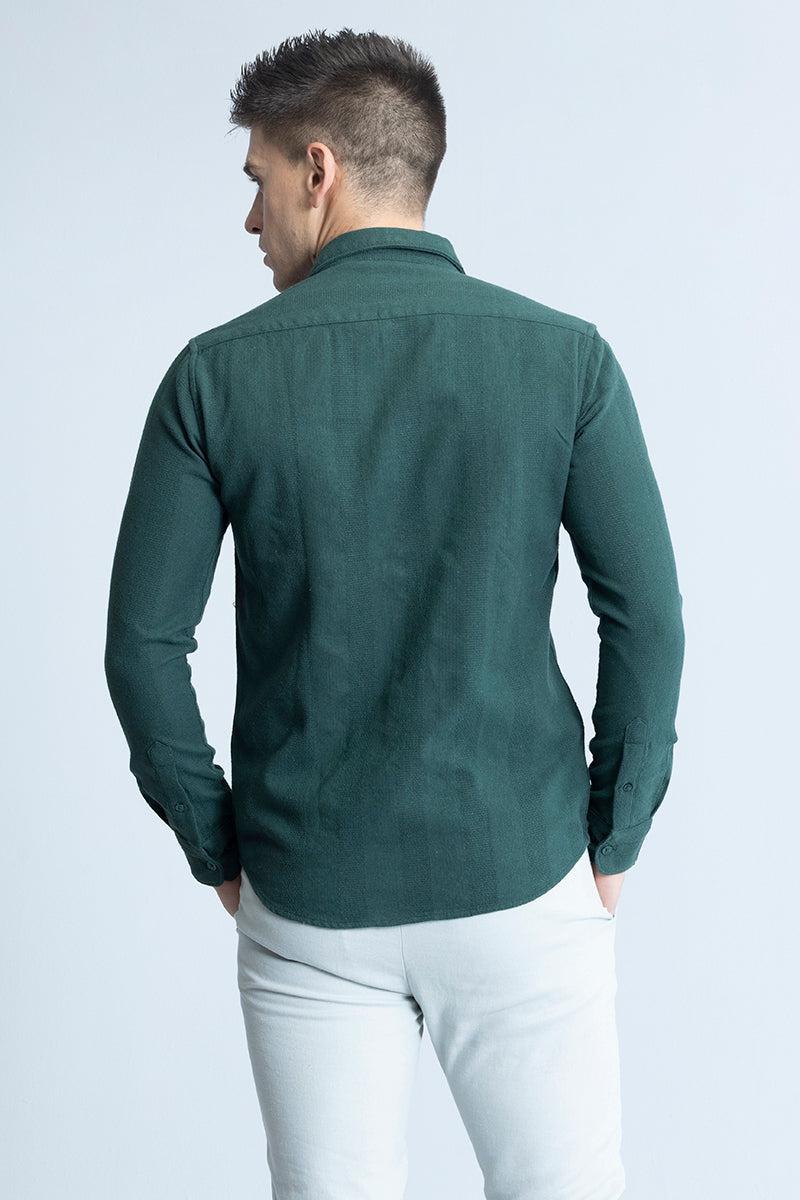 Self Stripe Green Shirt