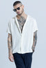 Blissfull Linen Blend White Shirt