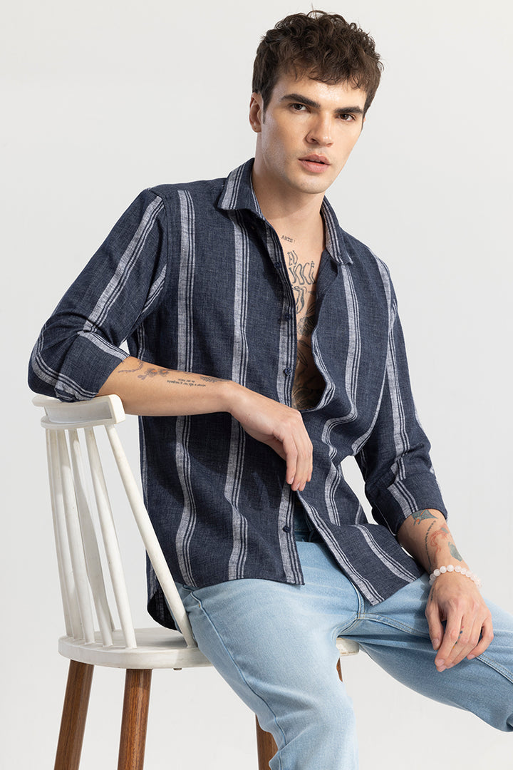 Bold Line Navy Stripe Shirt