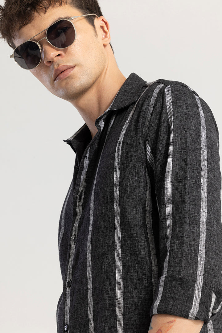 Sneaky Stripe Black Shirt