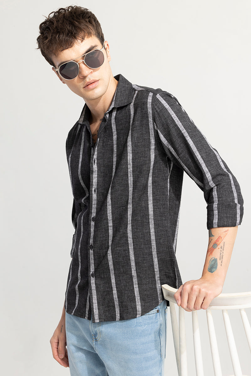 Sneaky Stripe Black Shirt