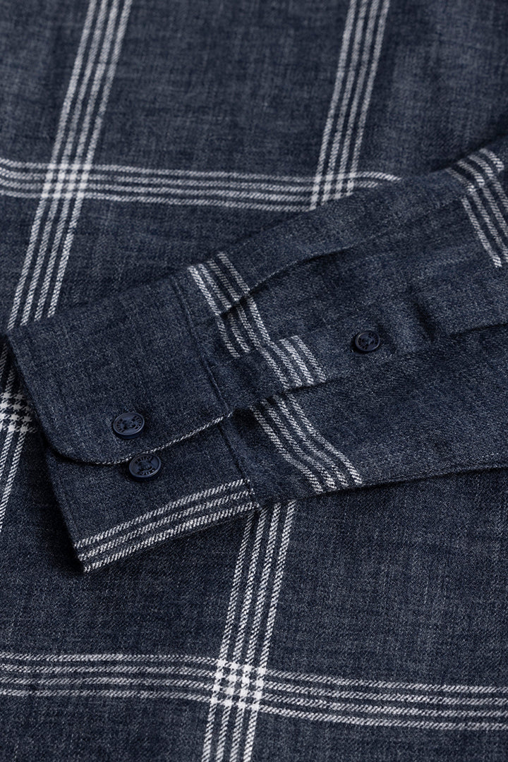 Quadrad Check Navy Shirt