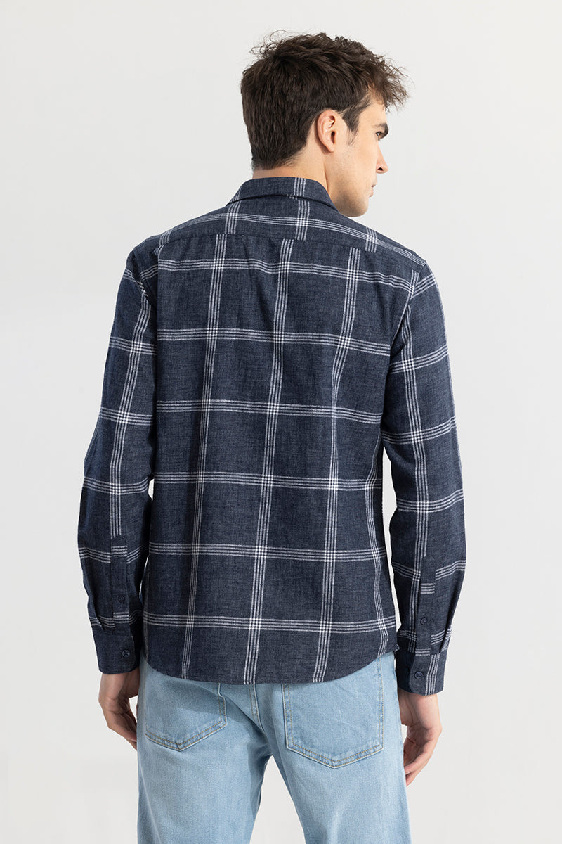 Quadrad Check Navy Shirt