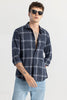 Quadrad Check Navy Shirt