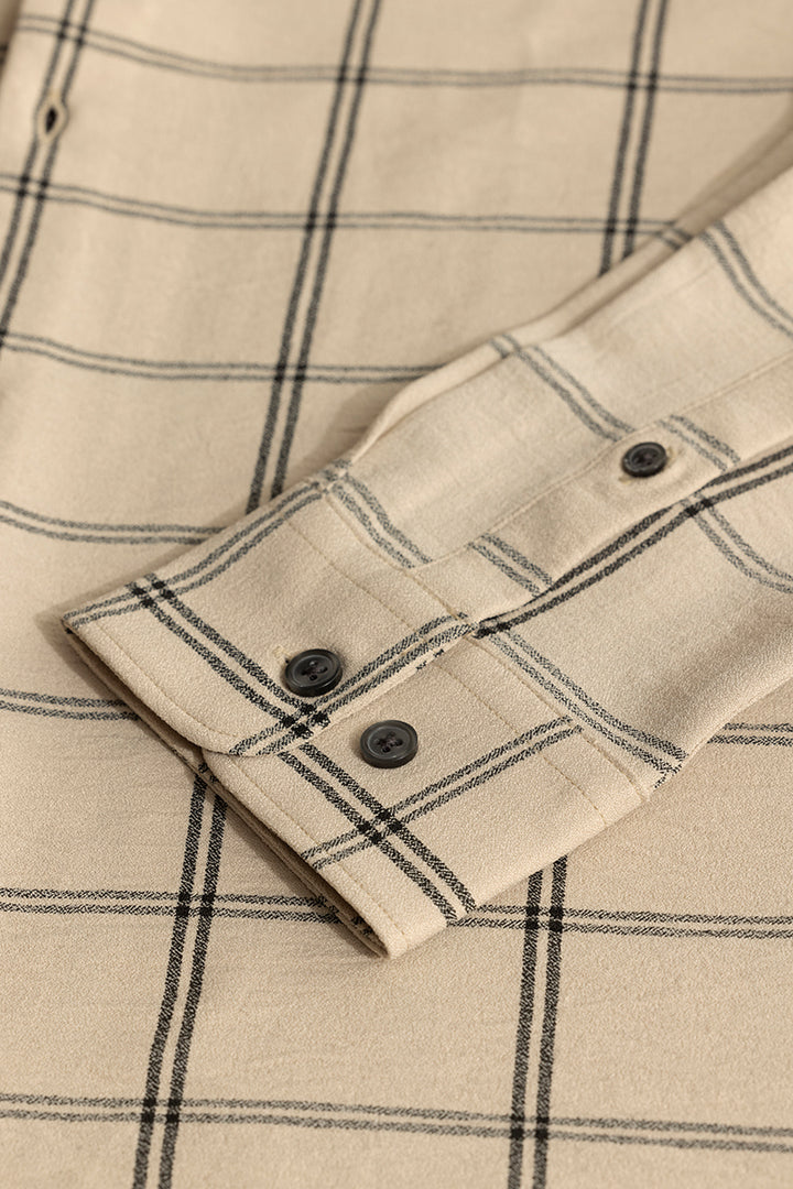 Blockade Checks Beige Shirt