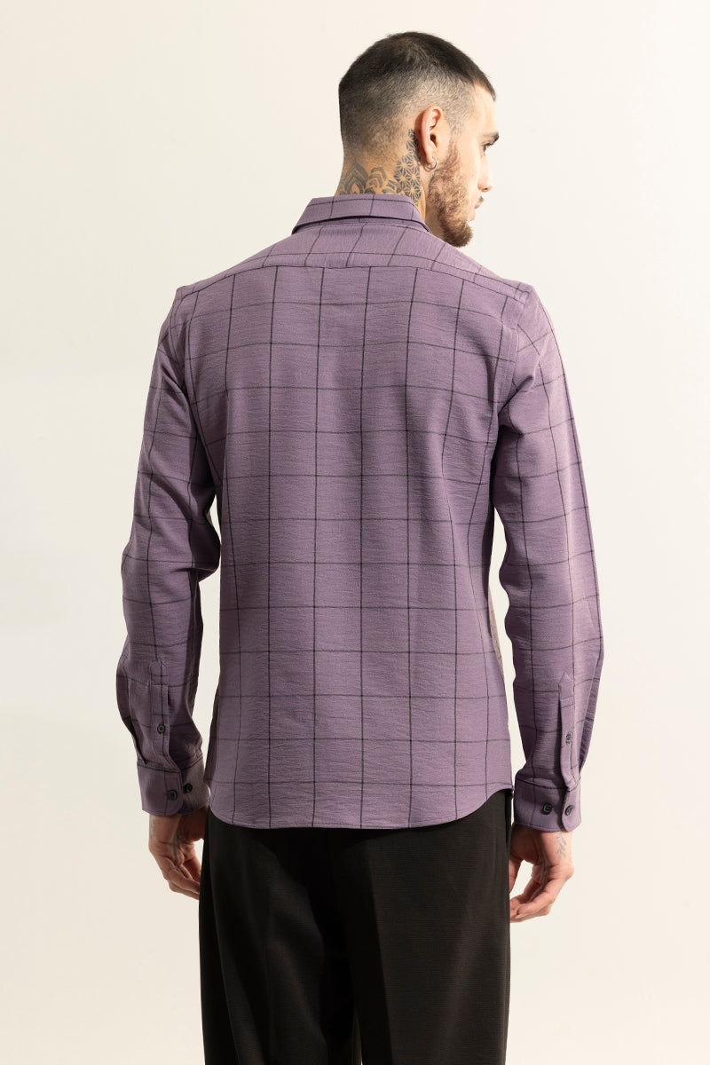 Grid Block Purple Checks Shirt