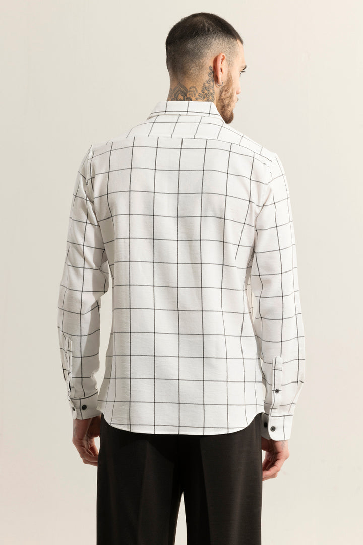 Grid Block White Checks Shirt