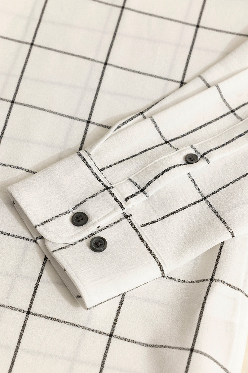 Grid Block White Checks Shirt