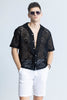 Dual Fusion black Crochet Shirt