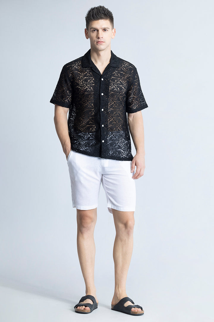 Dual Fusion black Crochet Shirt