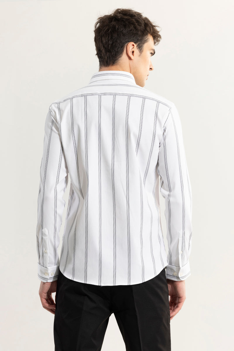 Multiverse Stripe White Shirt