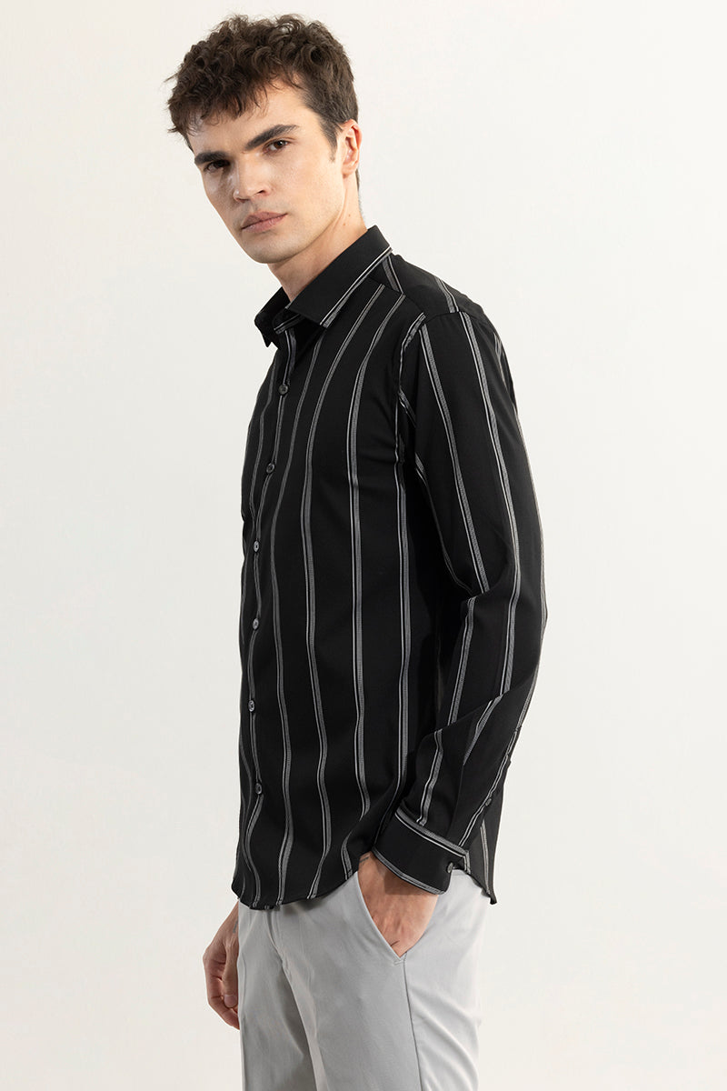 Multiverse Stripe Black Shirt