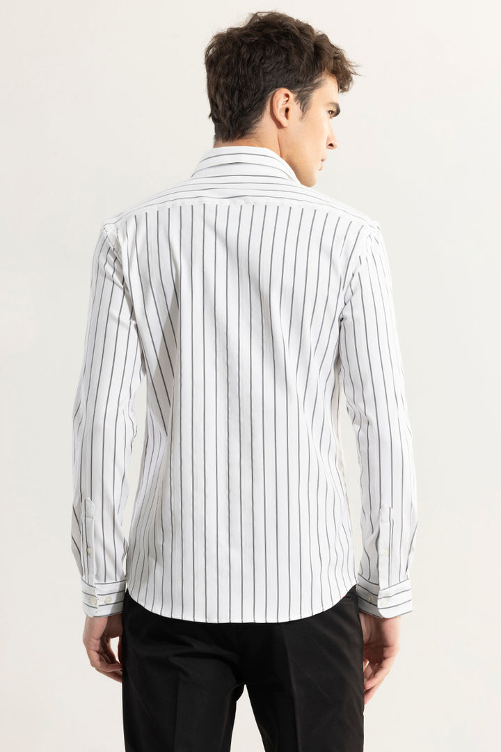 Pen Stripe White Shirt