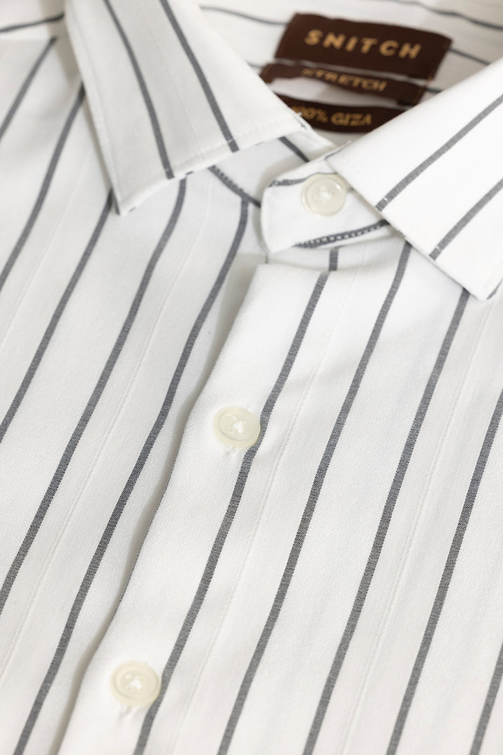 Pen Stripe White Shirt