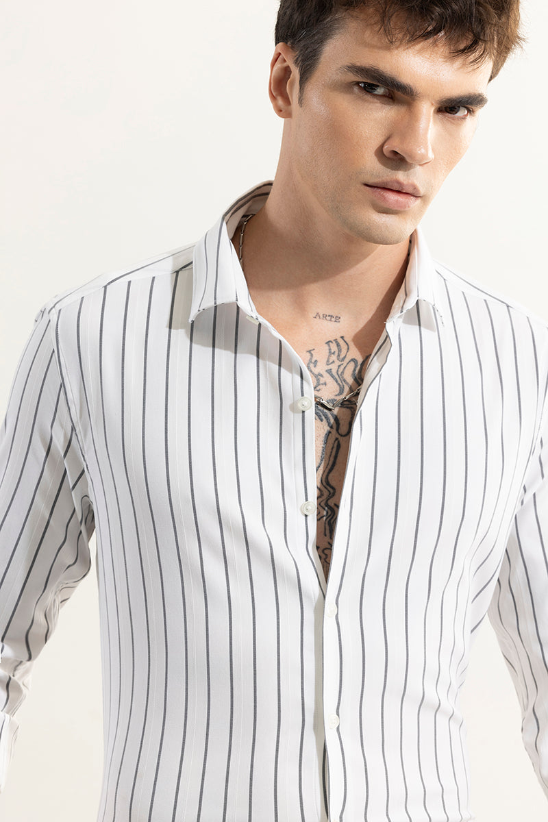 Pen Stripe White Shirt