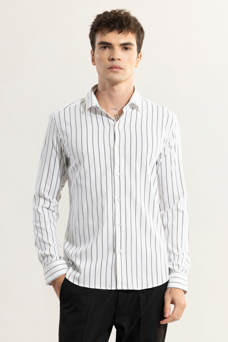 Pen Stripe White Shirt