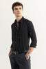 Pen Stripe Black Shirt