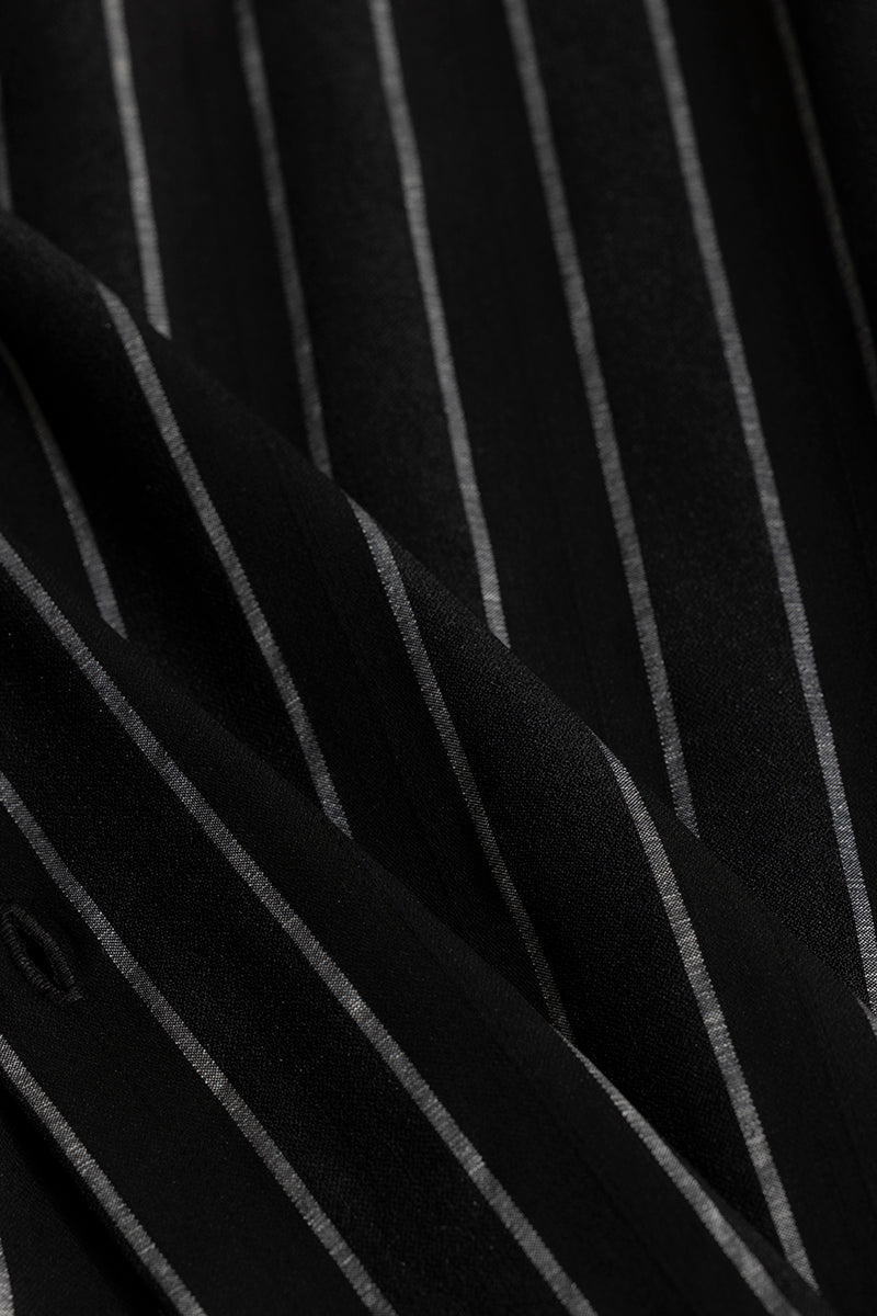 Pen Stripe Black Shirt