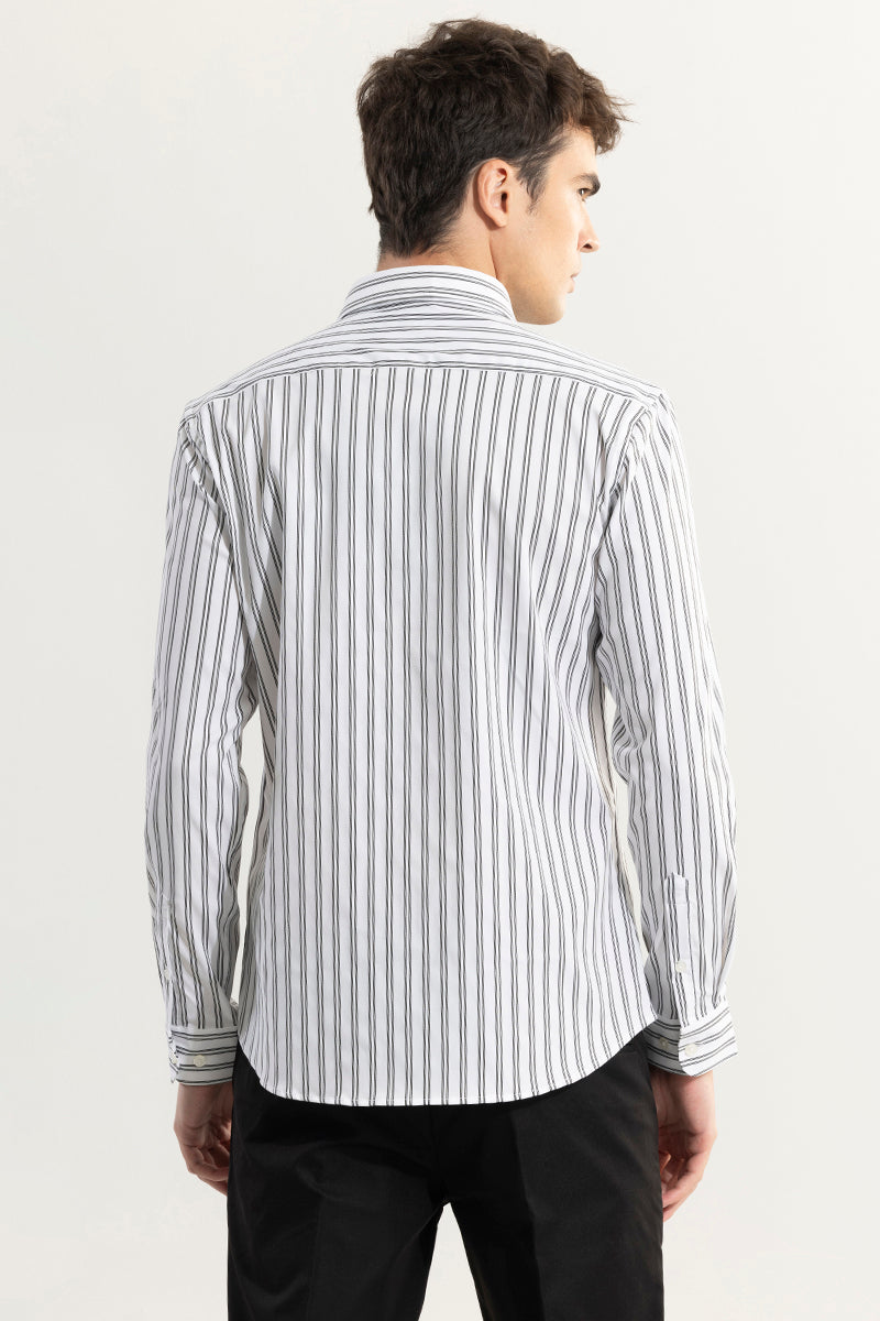 Dual Stripe Line White Shirt