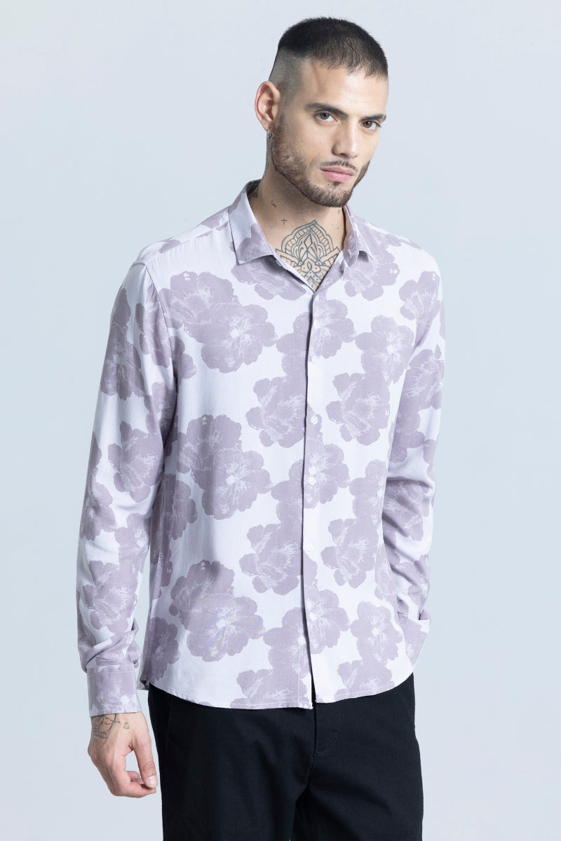 Hibiscus Oasis Purple Shirt