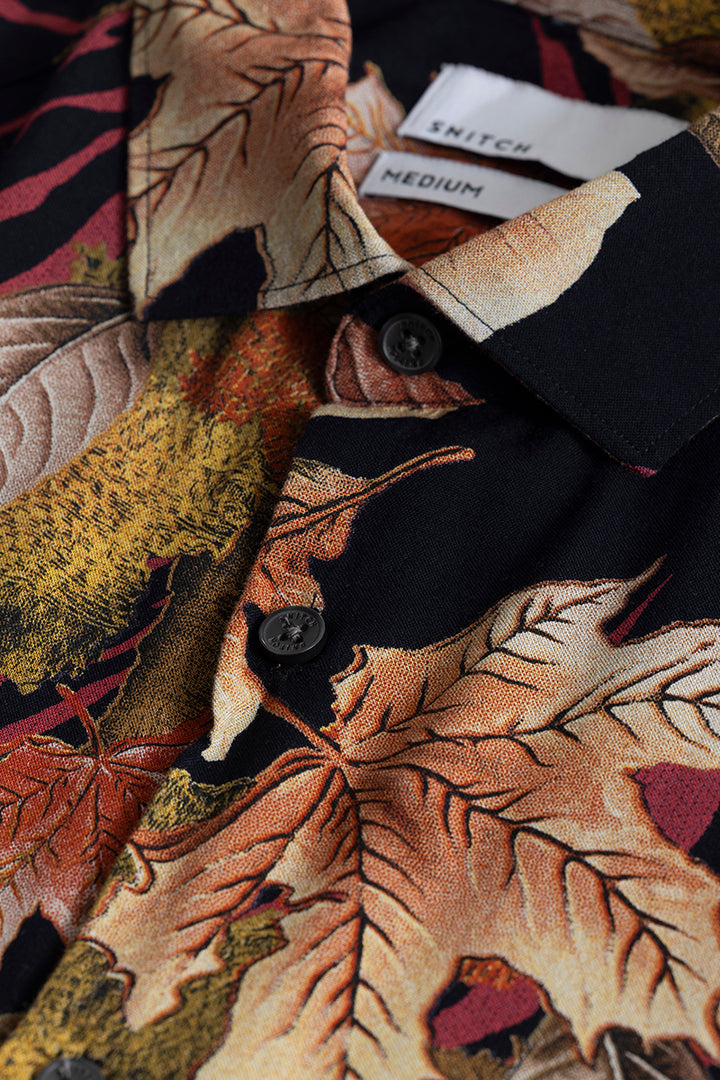 Raffaele Brown Printed Shirts