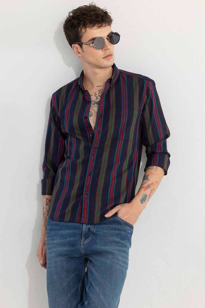 Dazzle Stripe Navy Shirt