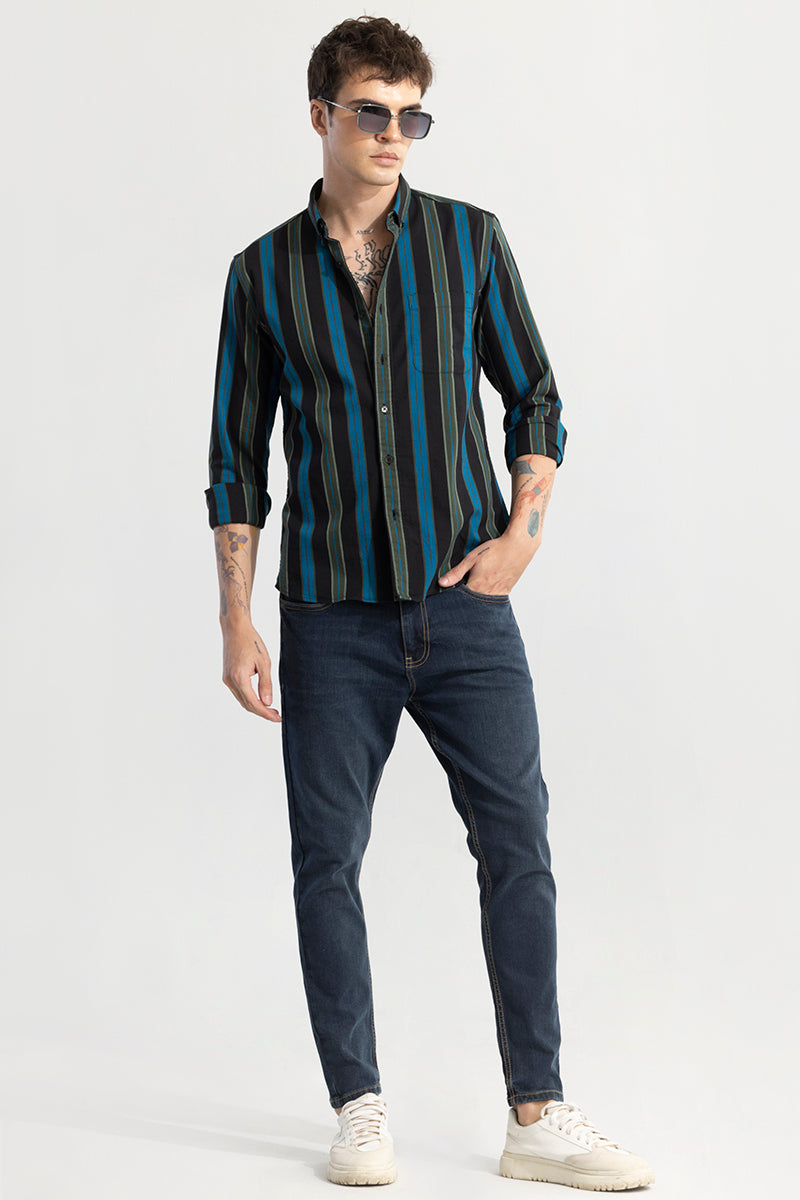 Dazzle Stripe Black Shirt