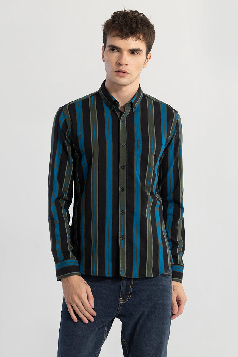 Dazzle Stripe Black Shirt