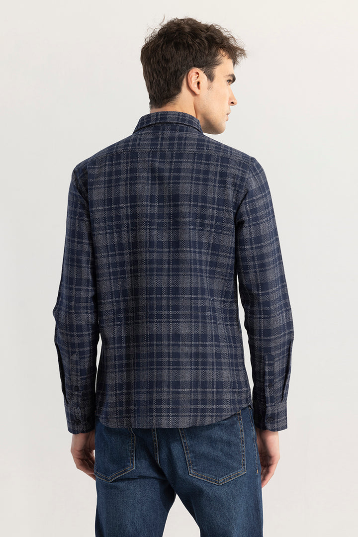 Glen Grid Navy Checks Shirt