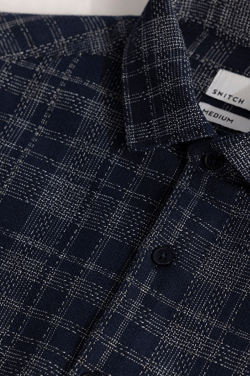 Glen Grid Navy Checks Shirt