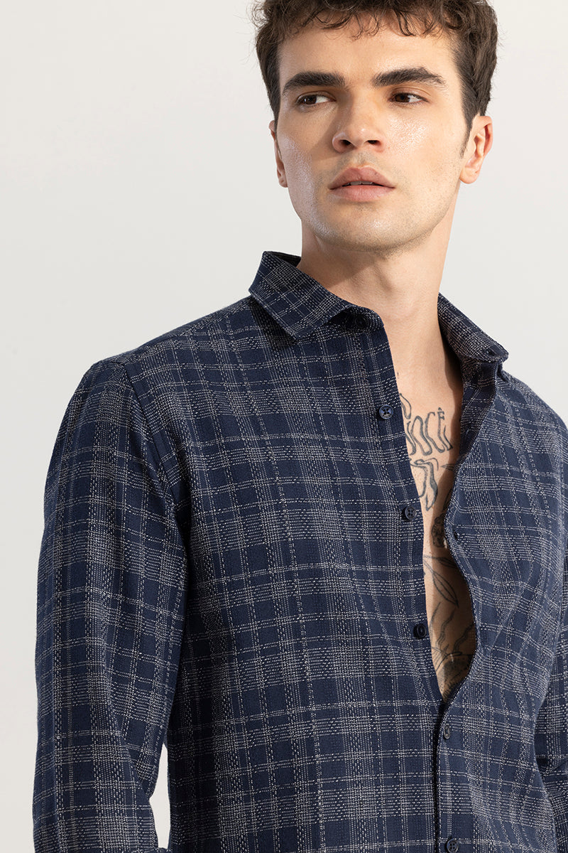 Glen Grid Navy Checks Shirt