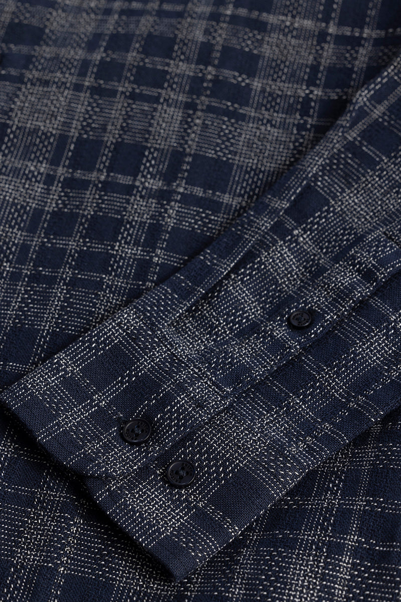 Glen Grid Navy Checks Shirt