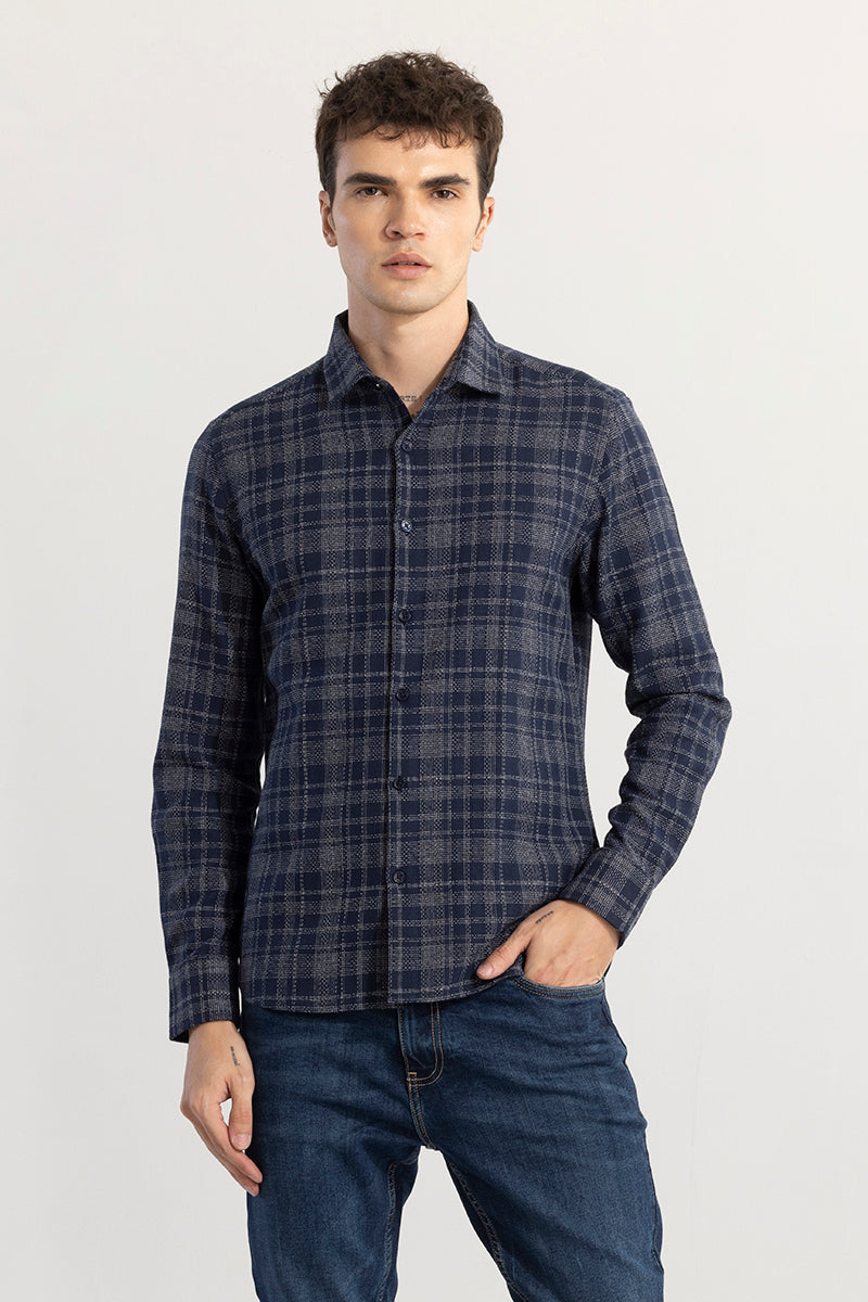 Glen Grid Navy Checks Shirt