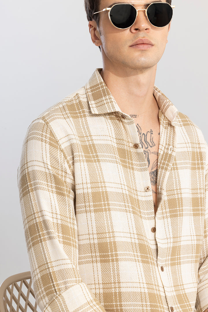 Tartan Tango Beige Checks Shirt