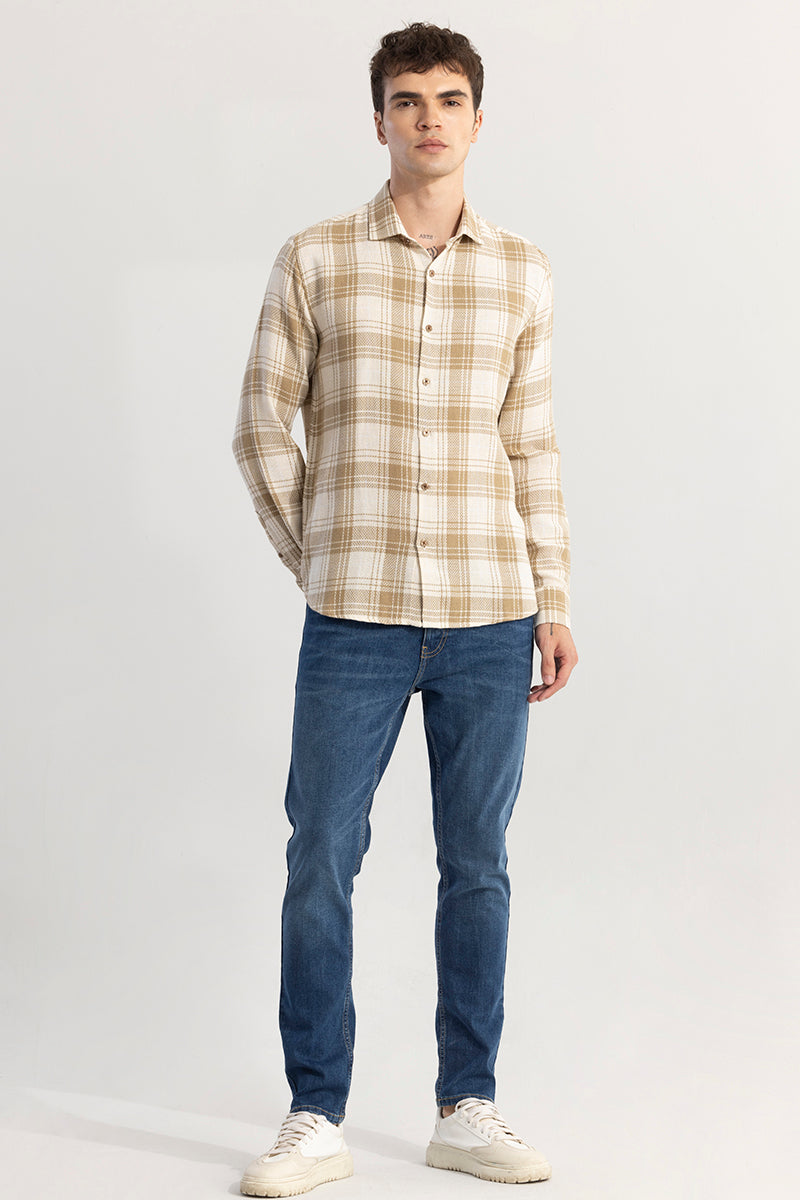 Tartan Tango Beige Checks Shirt