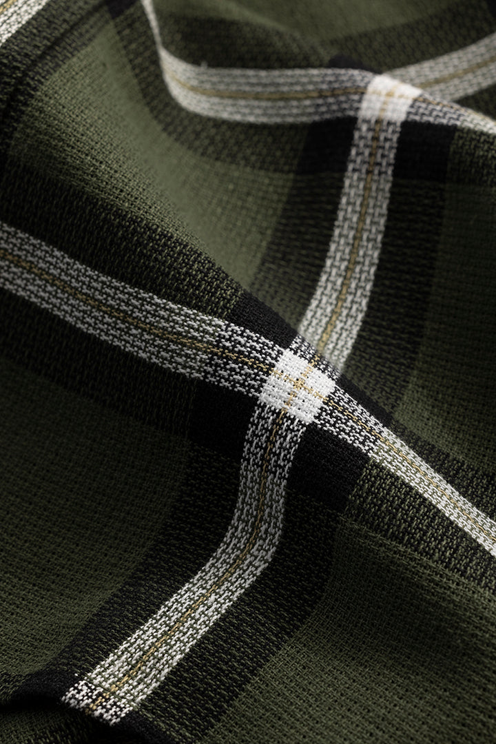 Cubix Checks Olive Shirt