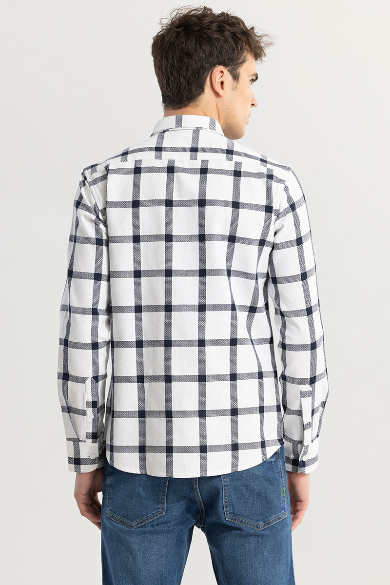 Window Block White Checks Shirt