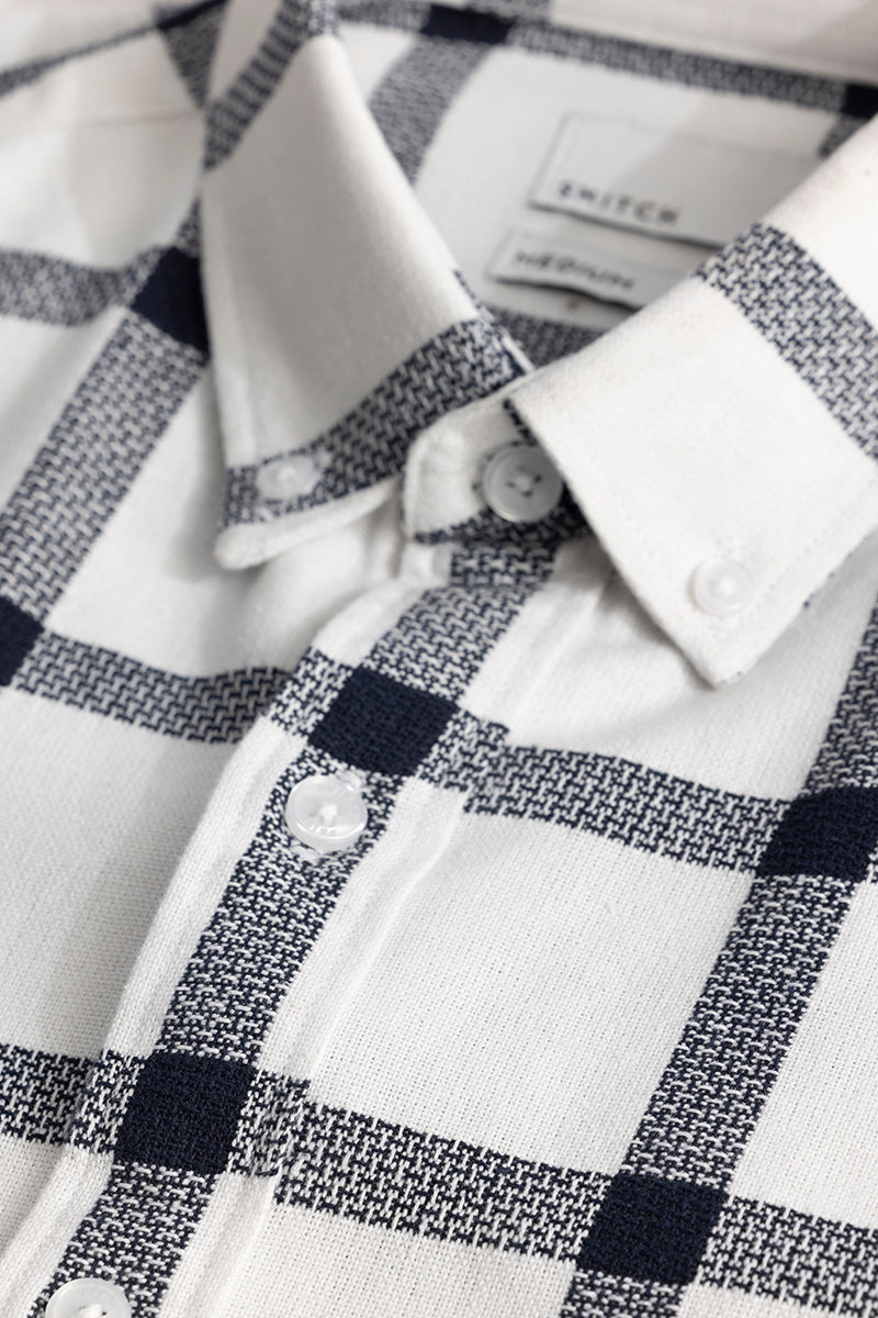 Window Block White Checks Shirt