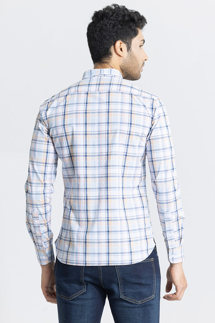 Glider Sky Blue Checks Shirt