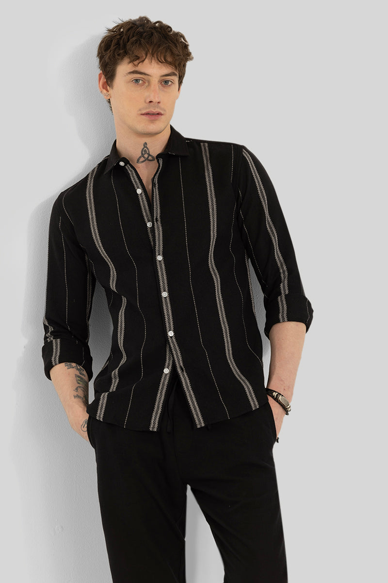 Sander Black Stripes Shirt