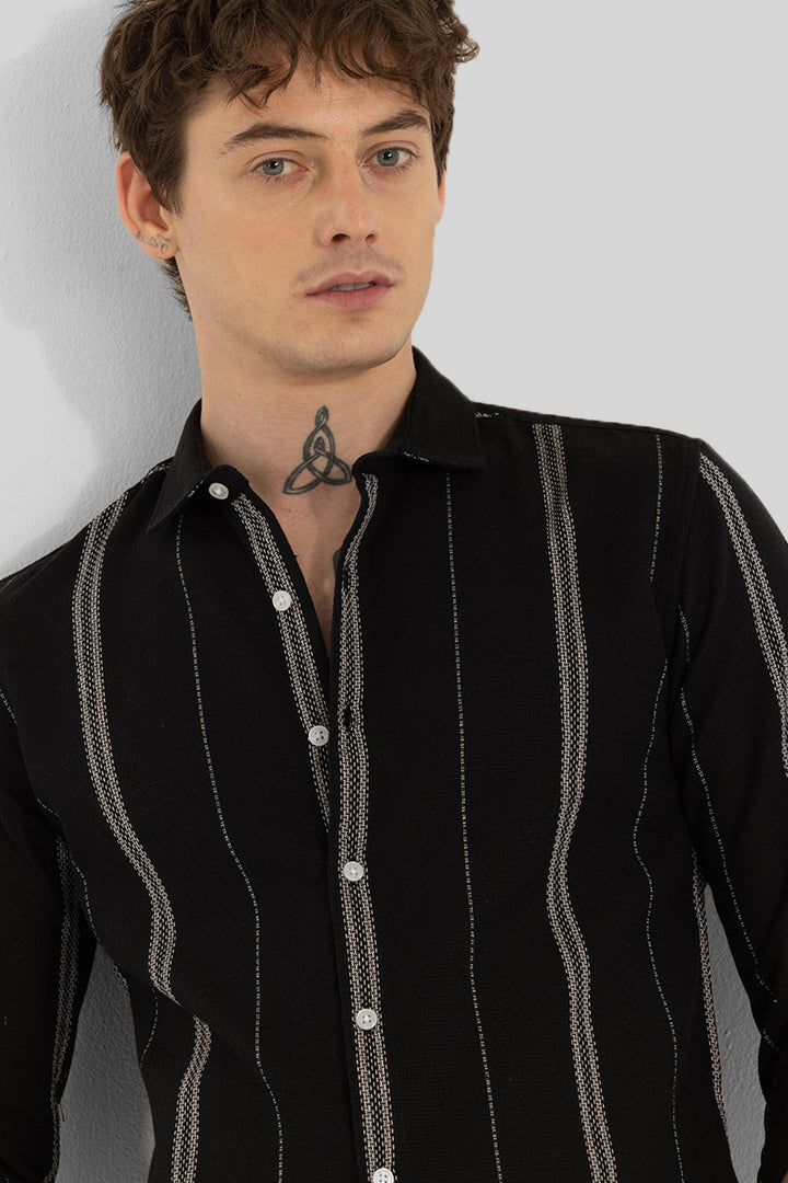 Sander Black Stripes Shirt