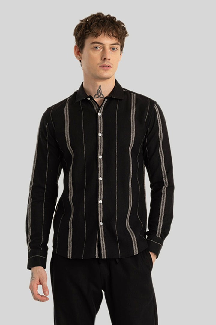 Sander Black Stripes Shirt