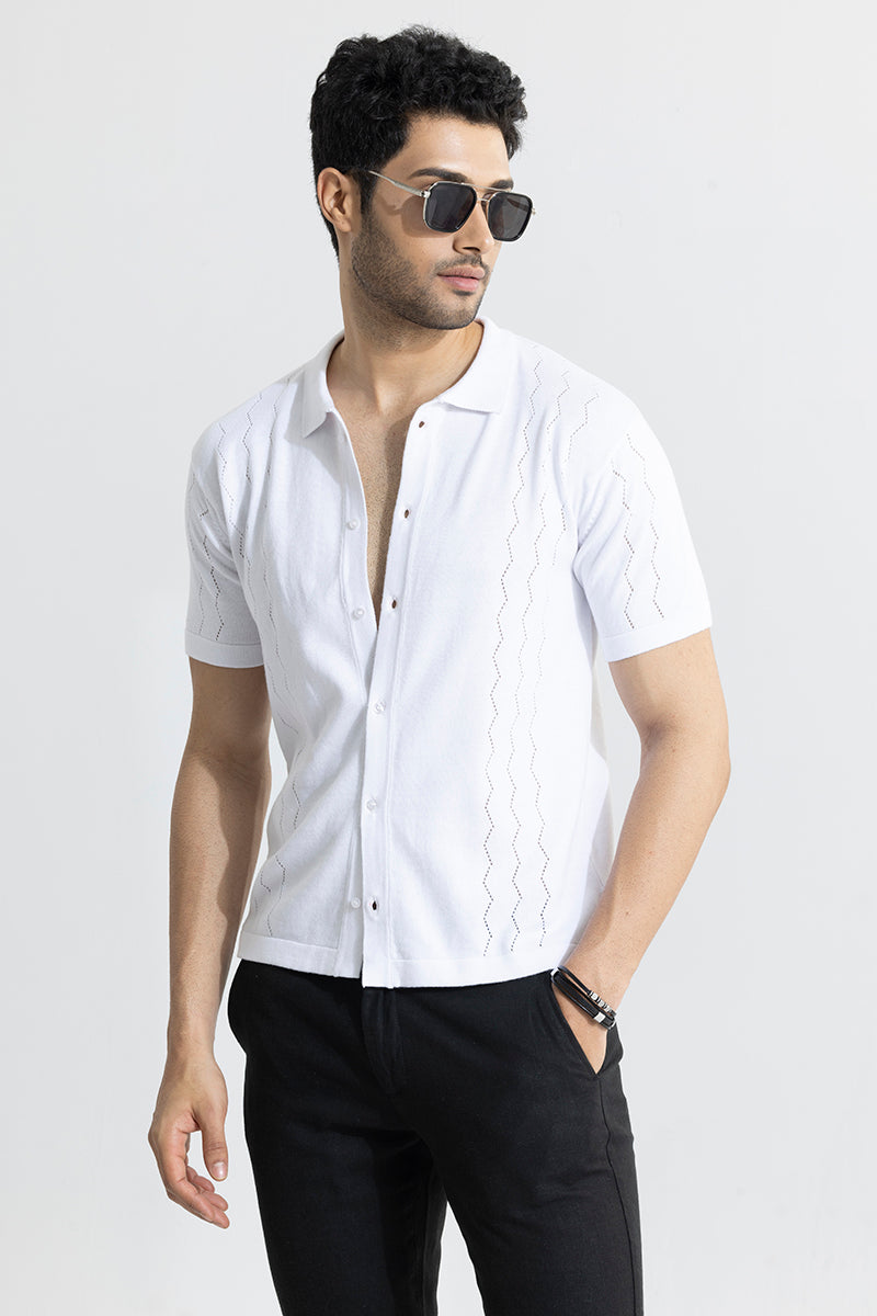 Wavy Streak White Shirt