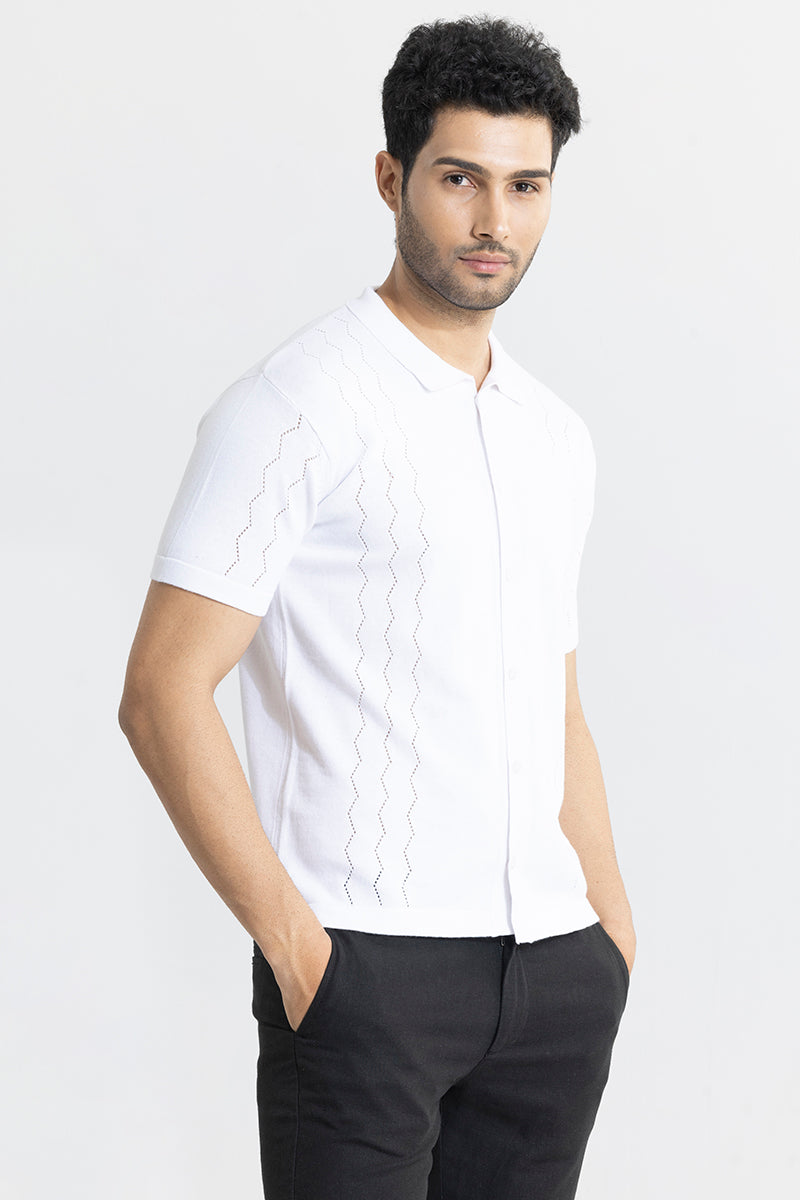 Wavy Streak White Shirt