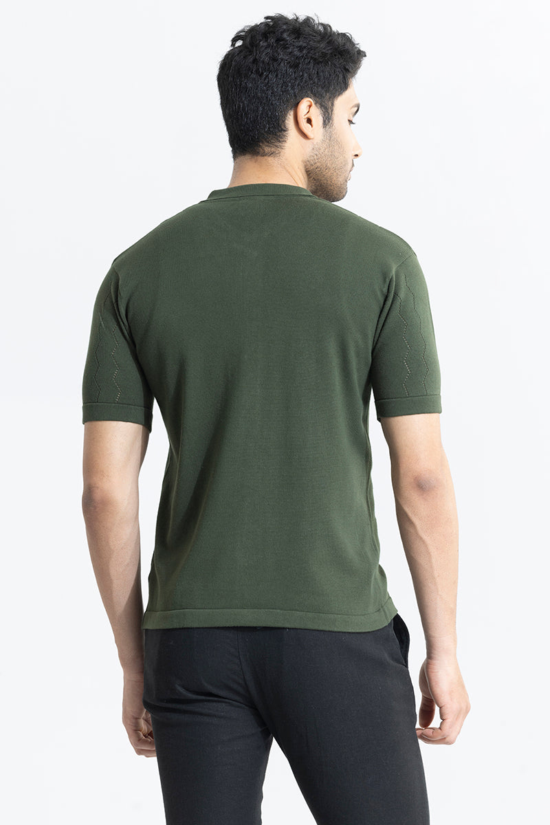 Wavy Streak Olive Shirt