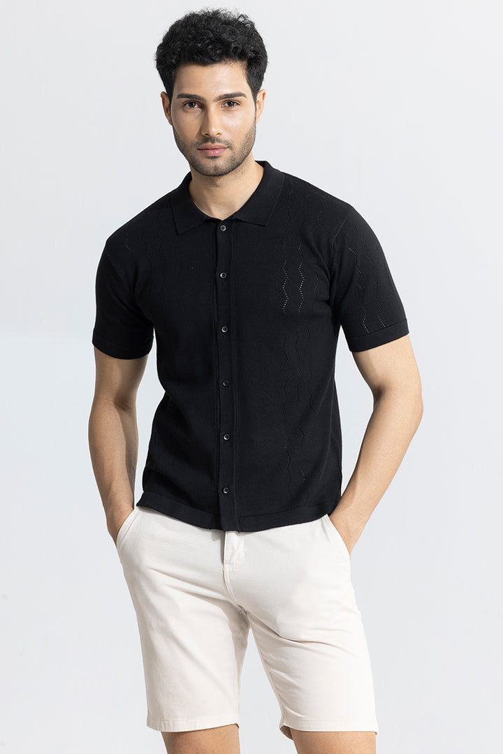 Wavy Streak Black Shirt