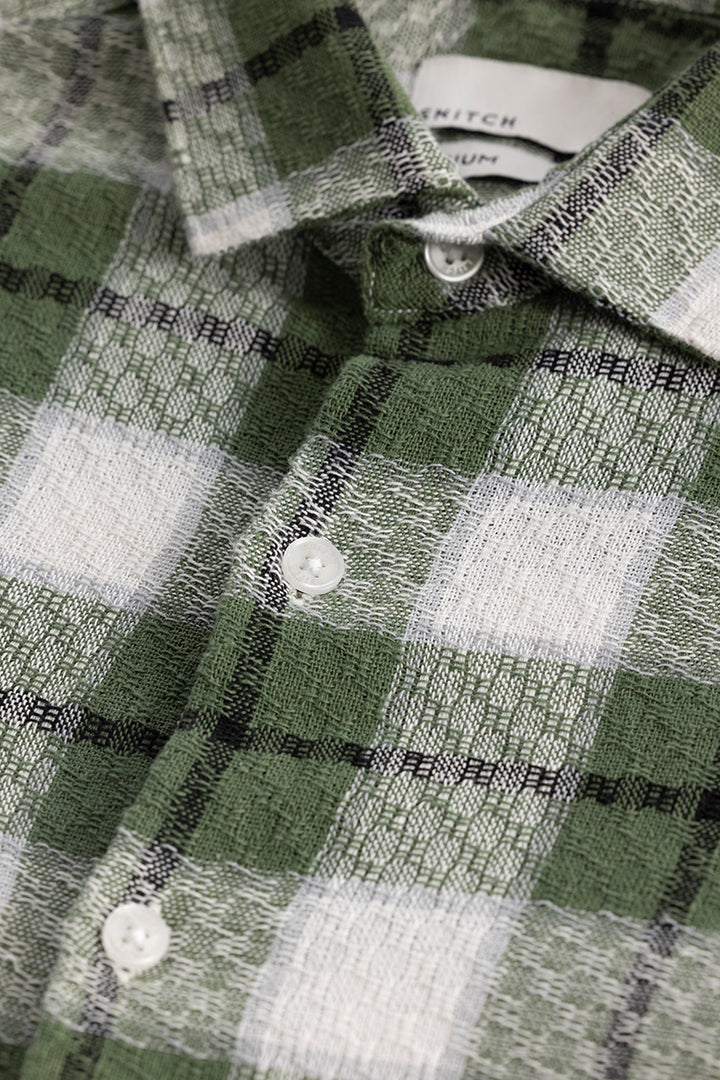 Plaided Green Check Shirt