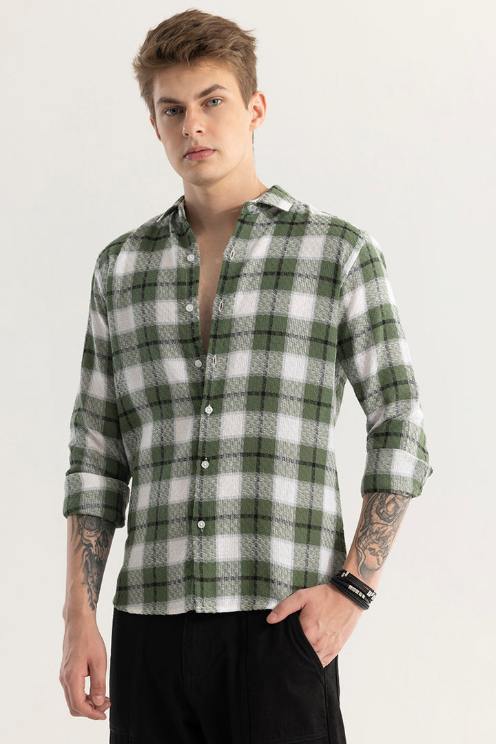 Plaided Green Check Shirt