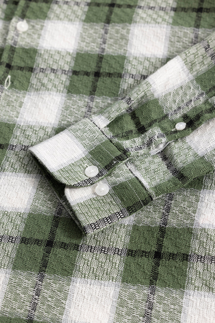 Plaided Green Check Shirt