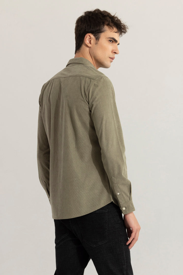 FineCord Green Corduroy Shirt